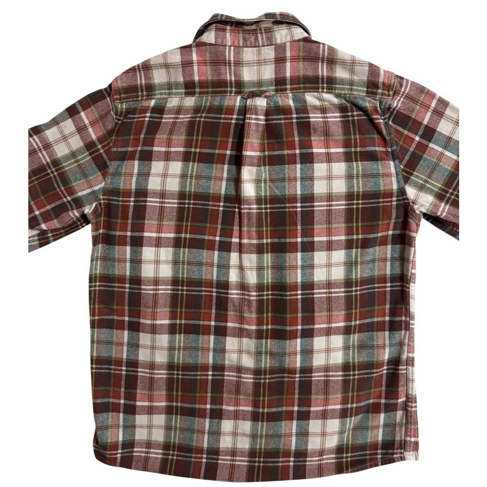 Eddie Bauer Flannel Shirt Mens Medium Red Plaid Button Down‎ Cotton Long Sleeve - Picture 3 of 10